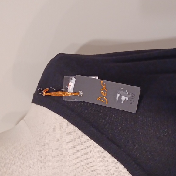 Dex Knit Cotton Blend Jade/Black Jumper Dress NEW- Sz. 1X - Picture 3 of 10